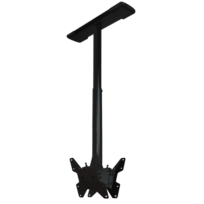Crimson Adjustable Height Dual VESA Ceiling Mount with 3-5 ft Drop for 13-40 inch Screens (Black) C37D-60A
