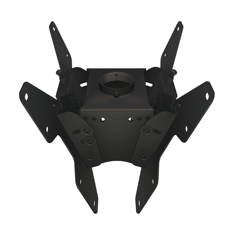 Crimson Medium TV Ceiling Mount Lower Assembly C37D, multi-arm ceiling mounting bracket in an underside view