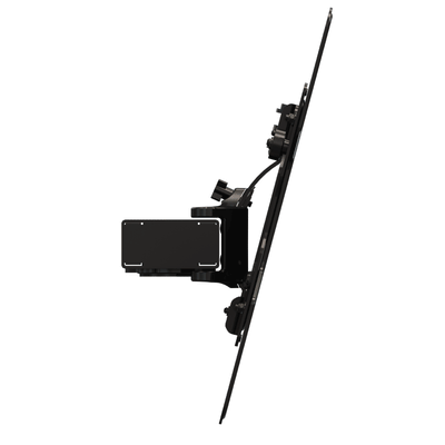 Crimson C55V-KIT3 VESA Truss Ceiling Mount Kit, tilting display mount side view with adapter