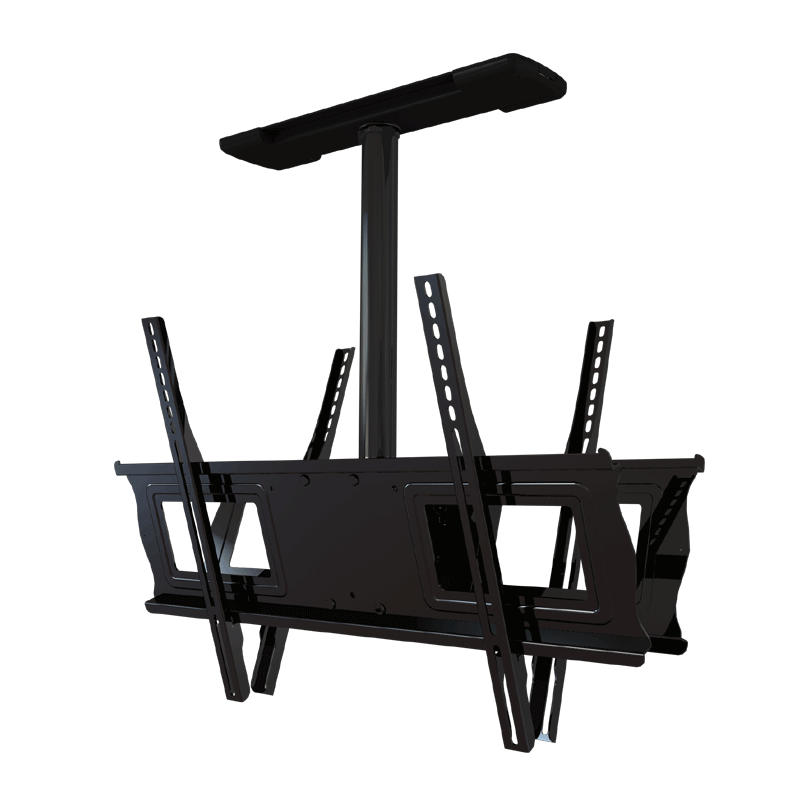 Crimson Fixed Height Dual Universal Ceiling Mount with 3 ft Drop for 37-63 inch Screens (Black) C63D-36