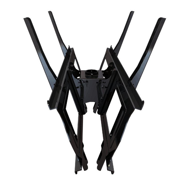 Crimson Large TV Ceiling Mount C63D-36, multi-arm ceiling display mount folded in a front view