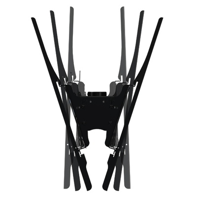 Crimson Large TV Ceiling Mount C63D-36, multi-arm ceiling display mount folded in a rear view