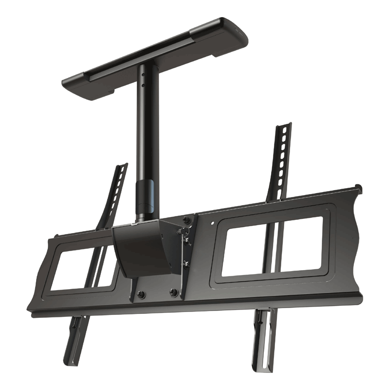 Crimson Large TV Ceiling Mount C63-18, ceiling dual-display mount rear three-quarter view