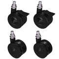 Crimson 4 Piece Caster Set for S46P and S46PC Portable Stands (Black) CAST41