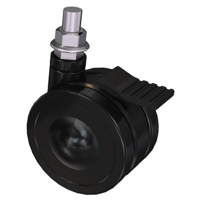 Crimson Caster Set for S46P and S46PC Portable Stands CAST41, threaded locking caster front view
