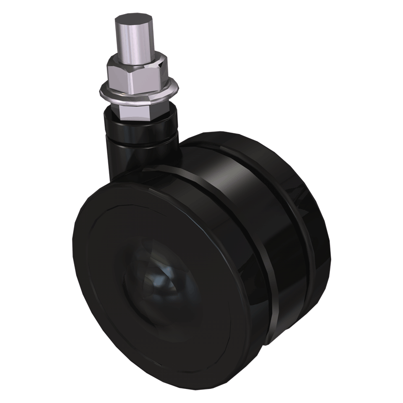 Crimson Caster Set for S46P and S46PC Portable Stands CAST41, threaded locking caster alternate view