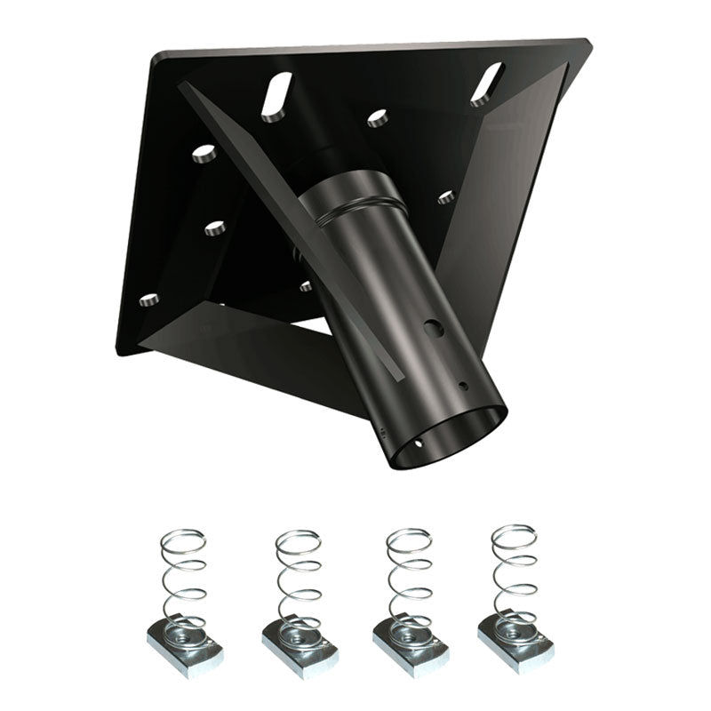 Crimson Heavy Duty Dual Unistrut Ceiling Adapter for Long Drops (Black) CAU8HD