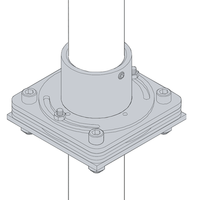 Chief Heavy Duty Swivel Adapter with Stops CMA351, rotating floor mount base technical drawing