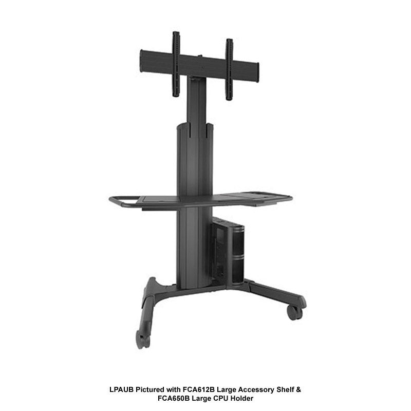 Chief FUSION Carts and Stands Large CPU Holder FCA650B, mobile TV stand with shelf and CPU holder
