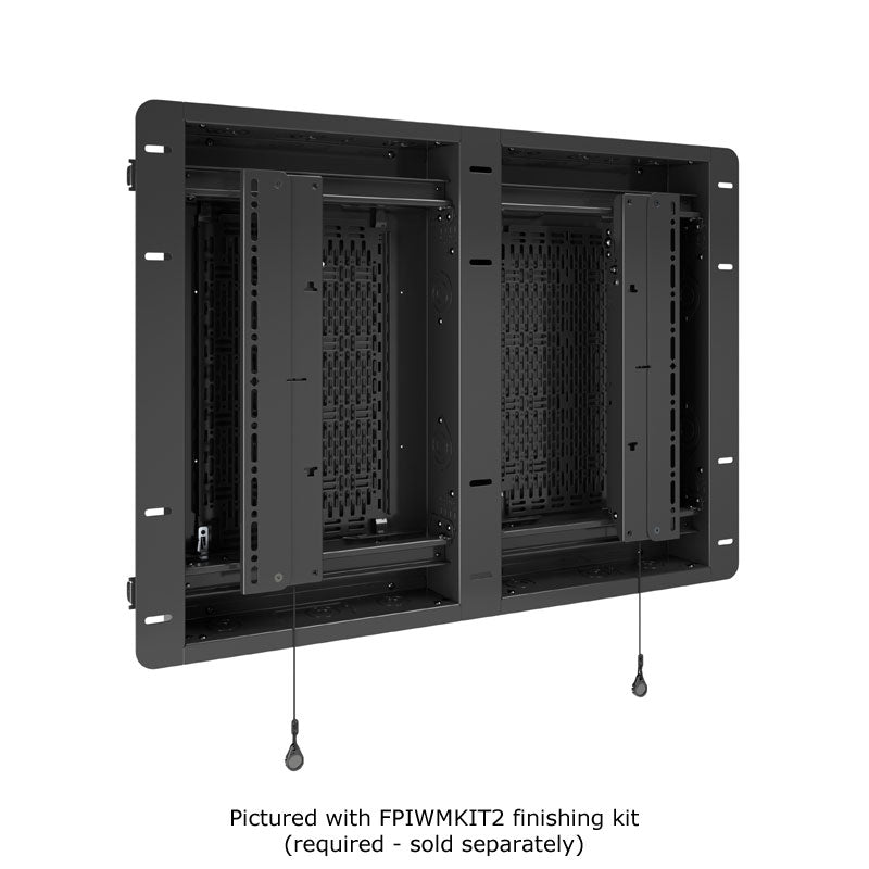 Chief Tempo In-Wall Boxes and Stud Tabs Kit FPIWMKIT1, recessed wall mount enclosure open front view