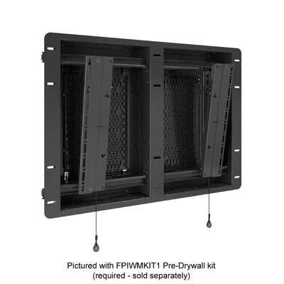 Chief Tempo In-Wall Flange-Mount-Storage Kit FPIWMKIT2, large pull-out wall-mount frame with one side extended