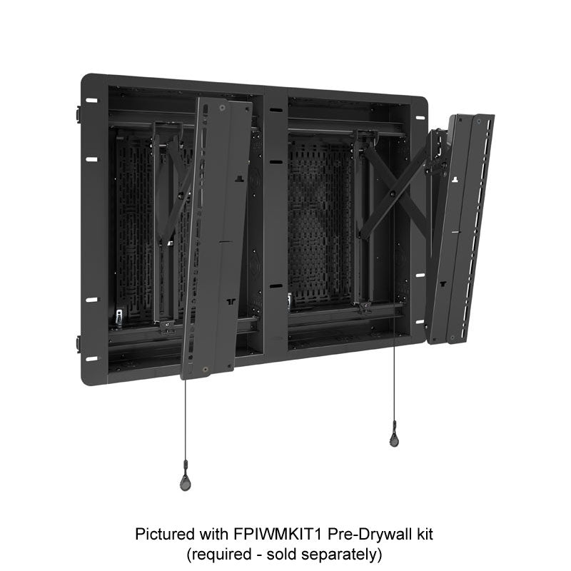 Chief Tempo In-Wall Flange-Mount-Storage Kit FPIWMKIT2, large pull-out wall-mount frame with right-side rail fully extended