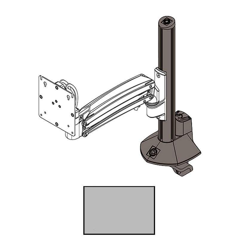Chief Column Desk Clamp Base Kit (KXC K1C and K2C, Silver) KRA245S