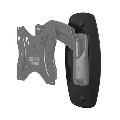 Chief Small THINSTALL Metal Stud Accessory TASMSW, articulating wall mount extended in a rear three-quarter view