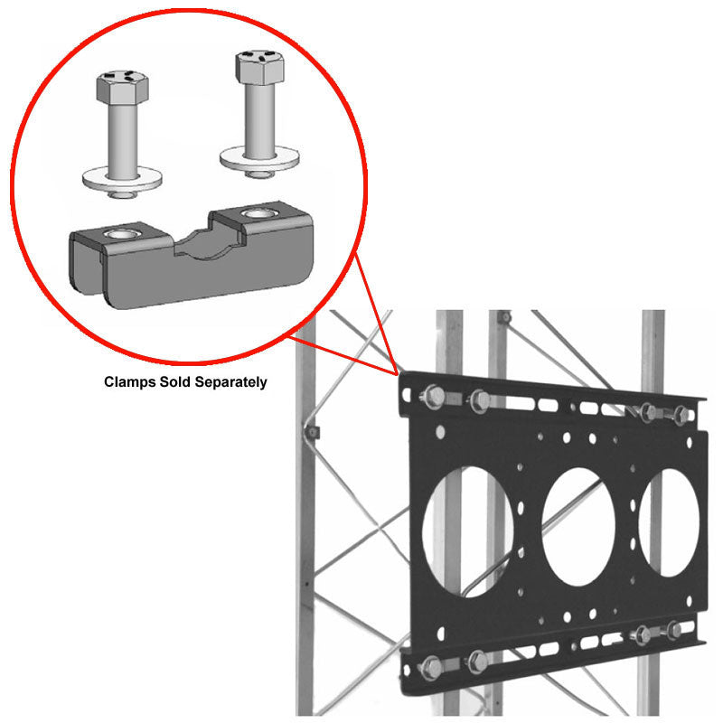 Chief Large TV Truss Mount TPSU, truss clamp mounting hardware diagram