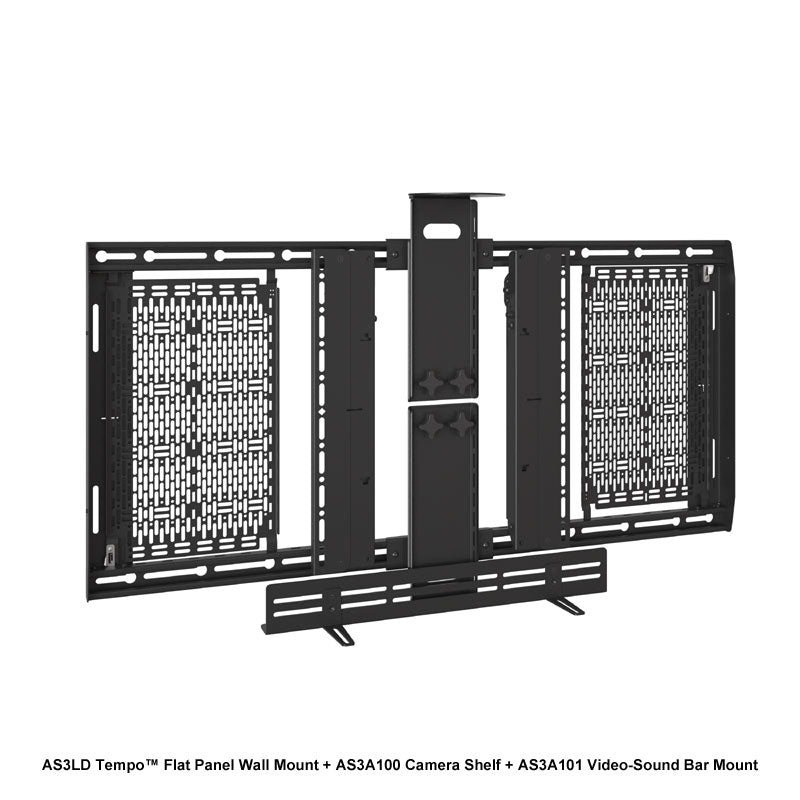Chief Video-Sound Bar Mount AS3A101, device mount installed with camera shelf and soundbar bracket