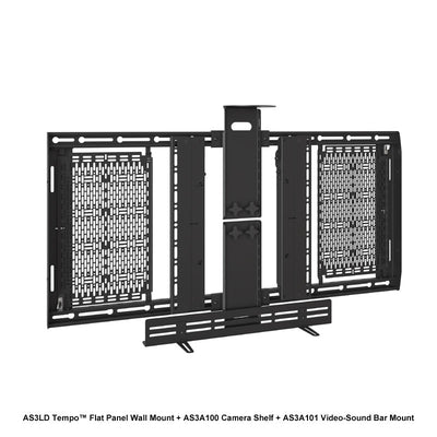 Chief Video-Sound Bar Mount AS3A101, device mount installed with camera shelf and soundbar bracket