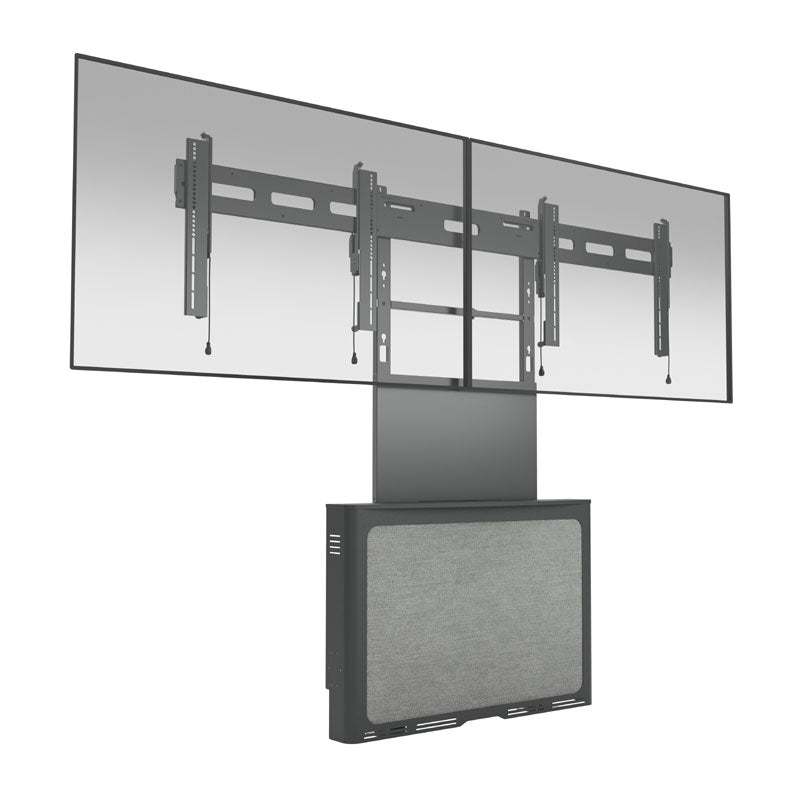 Chief Tempo Dual-Display Accessory AVA1101, mobile dual-display stand rear view