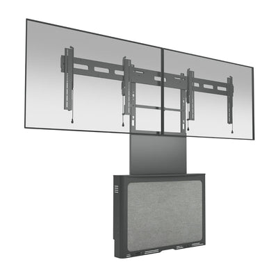 Chief Tempo Dual-Display Accessory AVA1101, mobile dual-display stand rear view