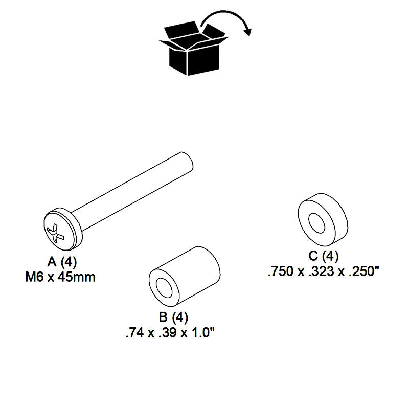 Chief Hardware Kit (M6, 1.25 inch Spacer) FHB5062