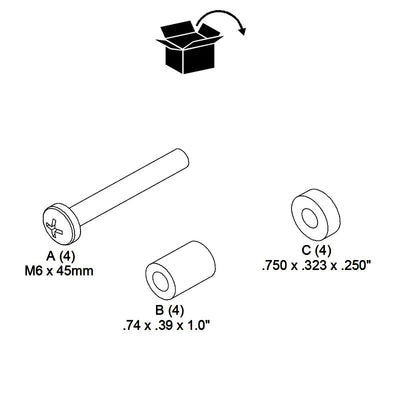 Chief Hardware Kit (M6, 1.25 inch Spacer) FHB5062
