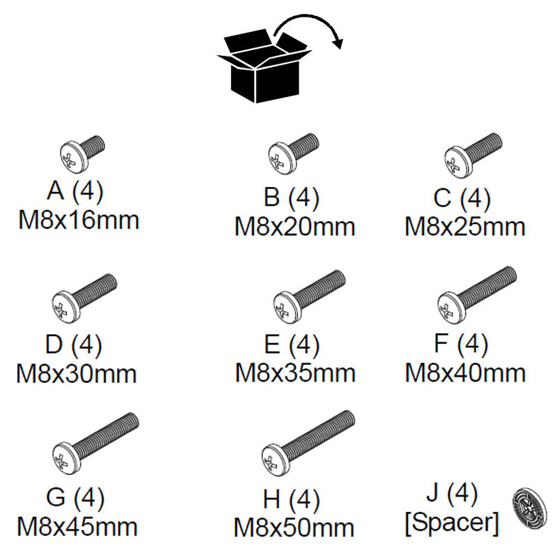 Chief Flat Panel Mount Hardware Kit (M8) FHB5147