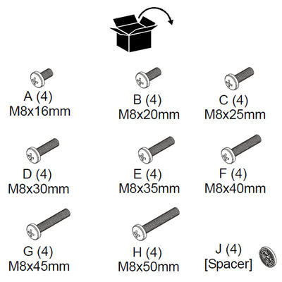 Chief Flat Panel Mount Hardware Kit (M8) FHB5147