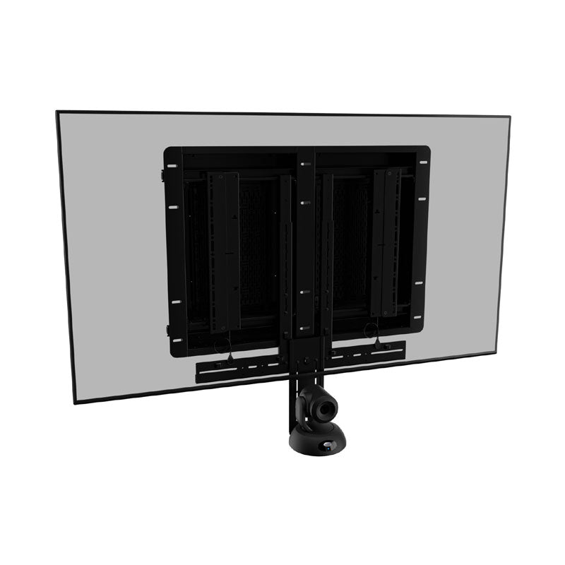 Chief Camera Shelf FPIWMA100, single display installed on a stand in a rear view