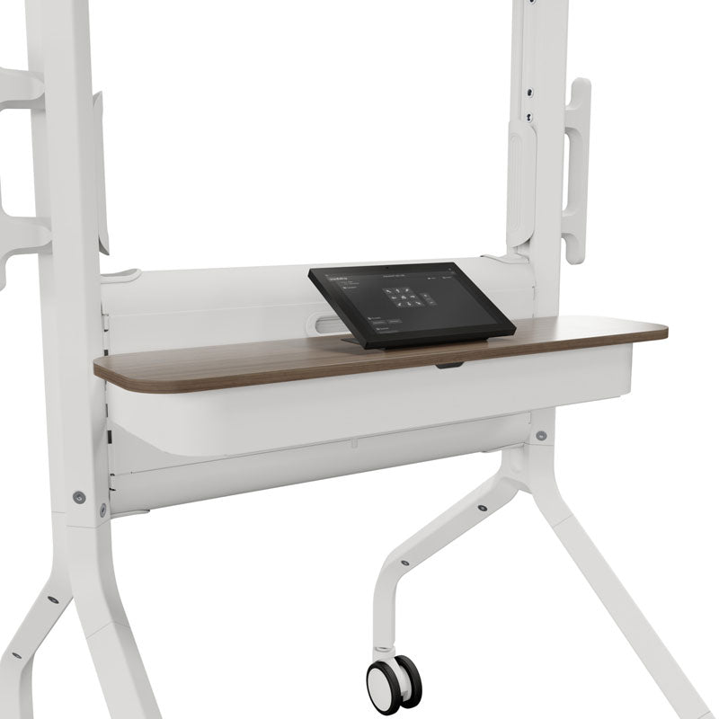 Chief Voyager Storage Shelf Accessory SCSSW, mobile display cart shelf holding a control tablet