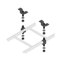 Middle Atlantic Ladder Ceiling Kit (5/8 inch, 6 Pack) CLH-5/8CHK-6