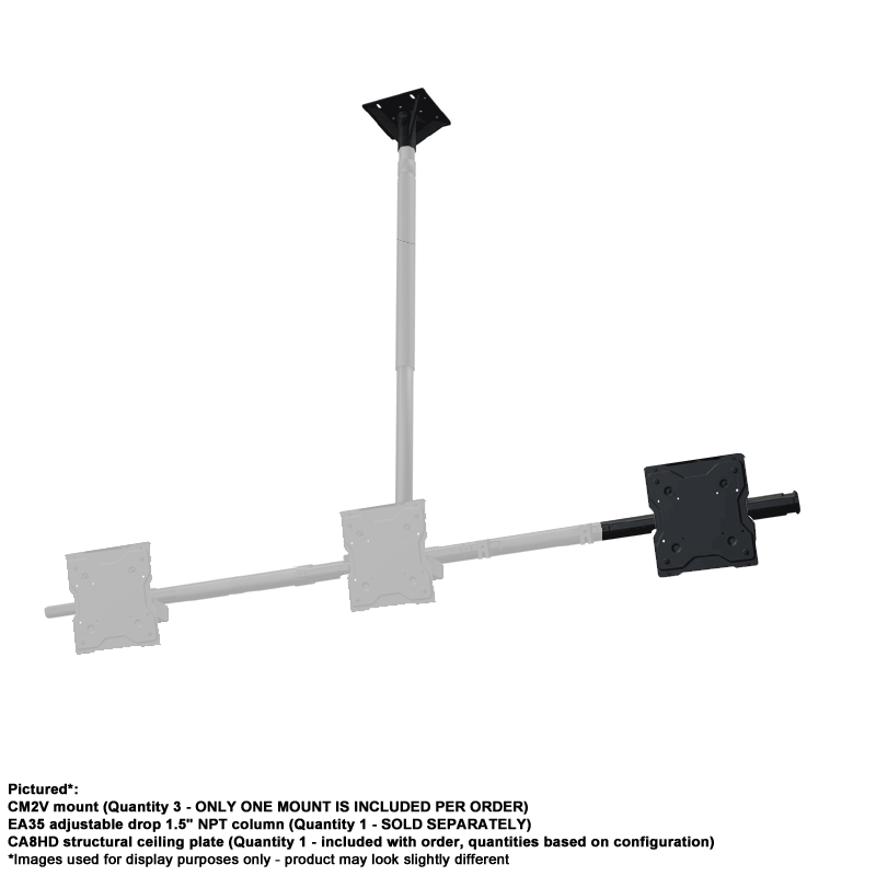 Crimson VESA 200x200 Multi-Display Modular Ceiling Mount System CM2V