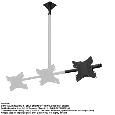 Crimson VESA 400x400 Multi-Display Modular Ceiling Mount System CM4V