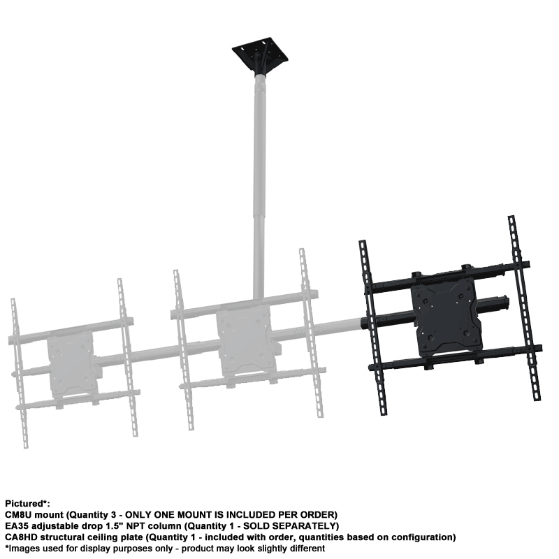 Crimson Universal Multi-Display Modular Ceiling Mount System CM8U