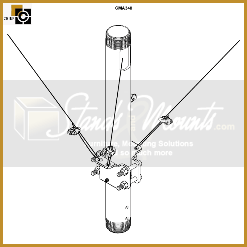 Chief Support Bracket and Cable Assembly CMA340, suspension cable collar assembly diagram