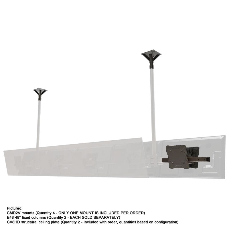 Crimson VESA 200x200 Multi-Display Modular Back to Back Ceiling System CMD2V