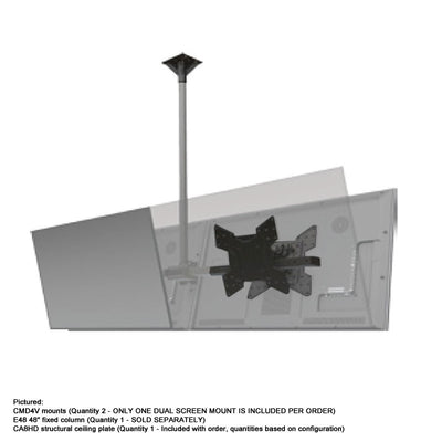 Crimson VESA 400x400 Multi-Display Modular Back to Back Ceiling System CMD4V