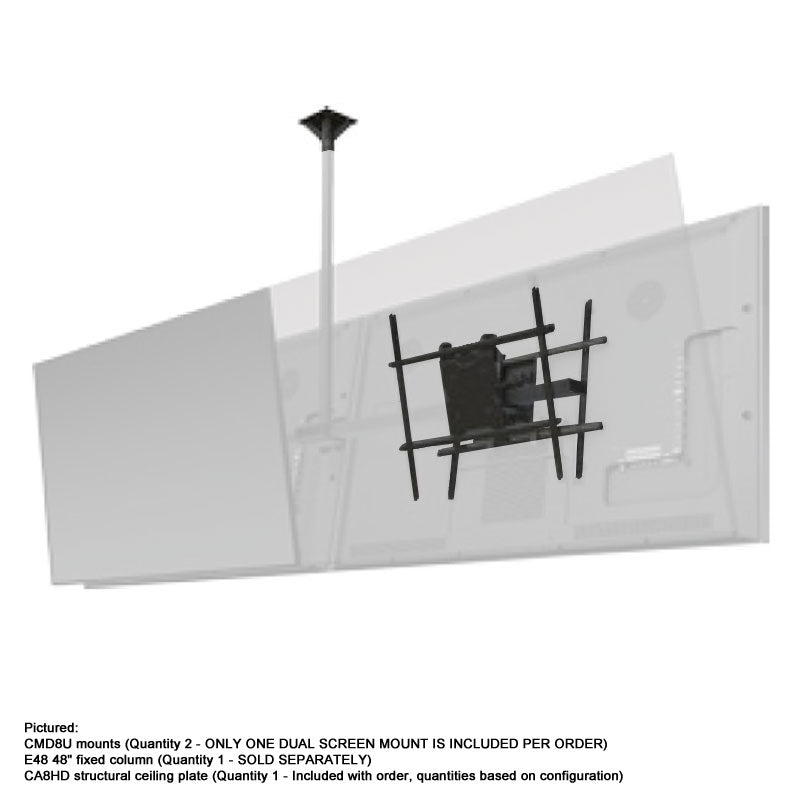 Crimson Universal Multi-Display Modular Back to Back Ceiling System CMD8U