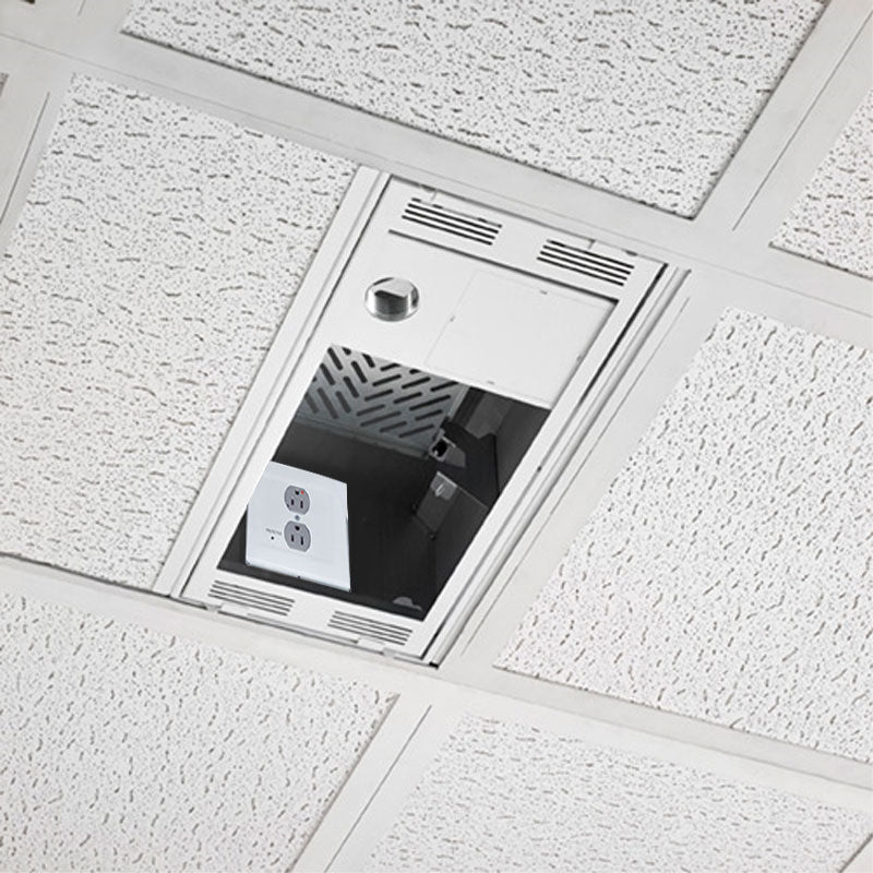 Chief 1x2 Plenum Rated Storage Box CMS491CP2, ceiling equipment enclosure closed