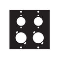 Middle Atlantic UCP Module (Four Mixed Gender XLR Punchouts) COMBO4