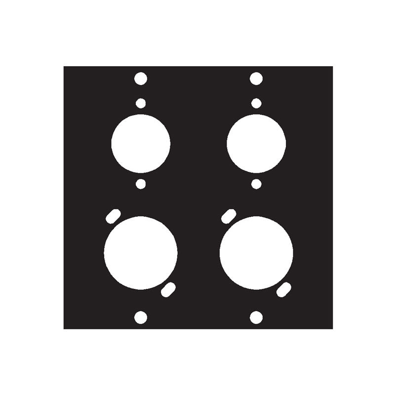 Middle Atlantic UCP Module (Four Mixed Gender XLR Punchouts) COMBO4
