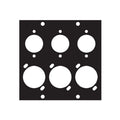 Middle Atlantic UCP Module (Six Mixed Gender XLR Punchouts) COMBO6