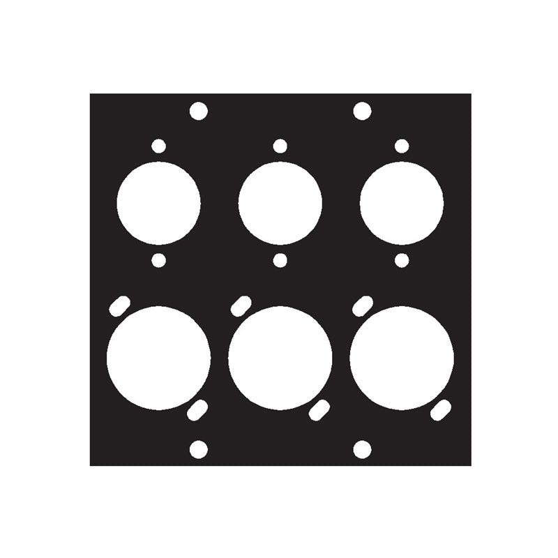 Middle Atlantic UCP Module (Six Mixed Gender XLR Punchouts) COMBO6