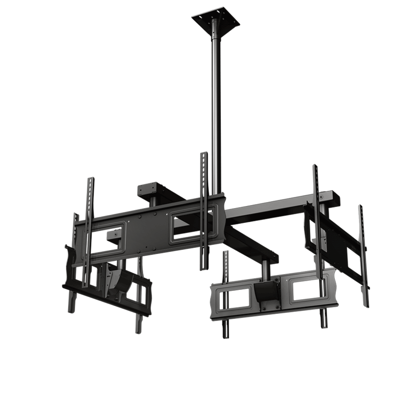 Crimson Quad Display Universal Ceiling Mount for Four 37-60 inch Screens (Black) CQUAD63