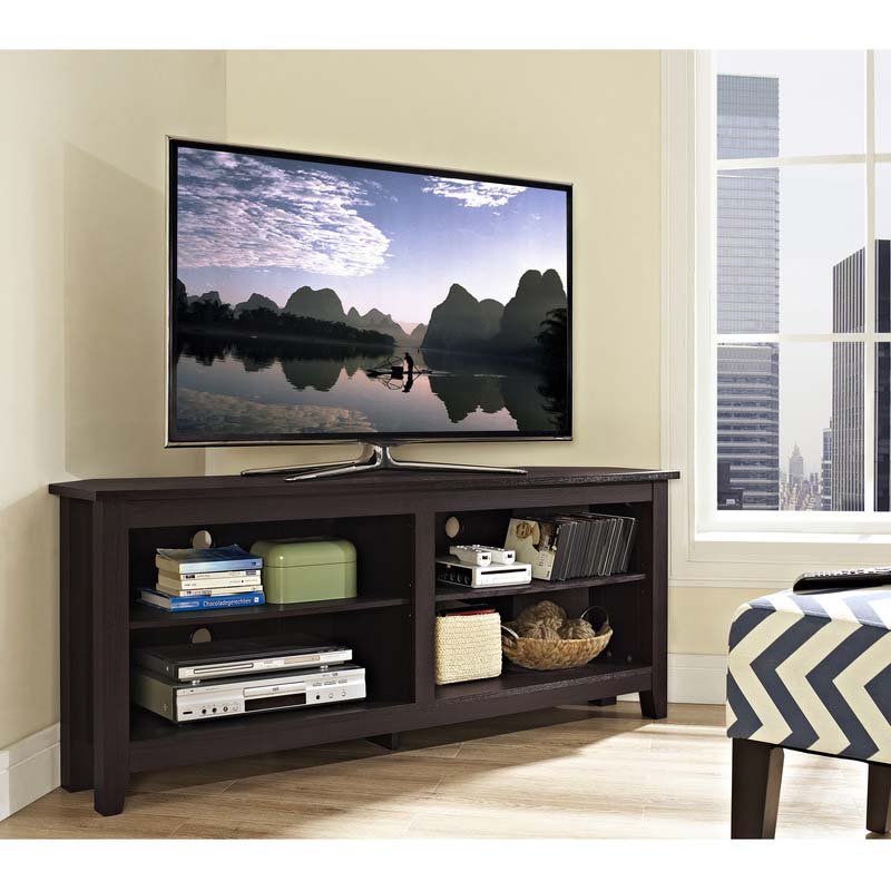 Walker Edison Essentials 60 inch Corner TV Stand (Espresso) W58CCRES