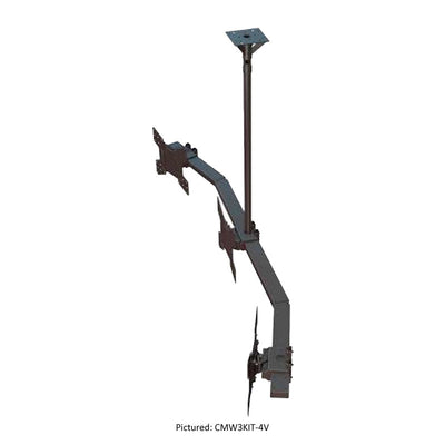 Crimson Convex/Concave Ceiling Mount Kit CMW3KIT-8U, ceiling quad-display mount, side view