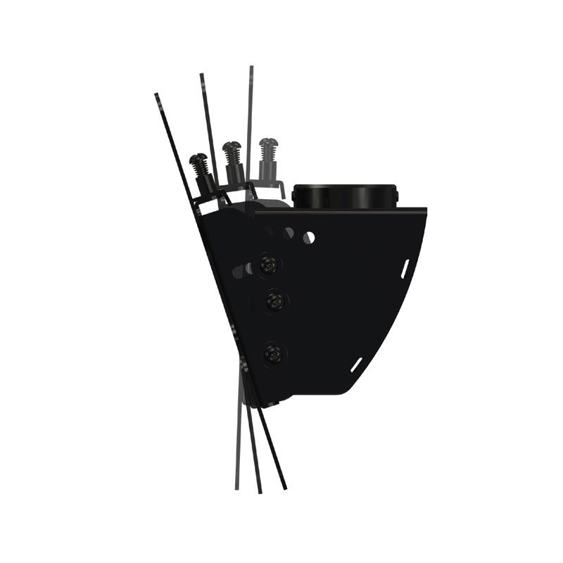 Crimson Above Grid Medium TV Ceiling Mount Kit CS37-18A, ceiling mount adapter side view with hardware