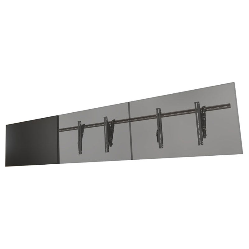 Crimson Unistrut Menu Board Brackets WMLU-G2, multi-display wall mount perspective view