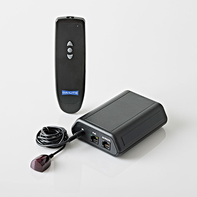 Da-Lite Screen Controller DL16524, remote control and control module with attached cables