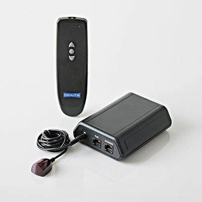 Da-Lite Screen Controller DL16524, remote control and control module with attached cables