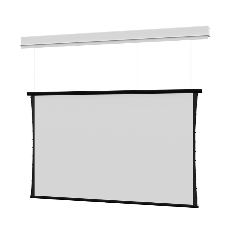 Da-Lite DL100298LF Myriad Tensioned Conceal REC Electric Screen, front view with gray screen surface